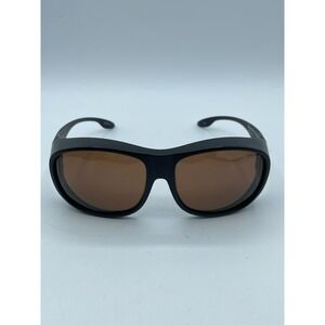 Solar Shield Black Polarized Sunglasses Fit Over Glasses 100% UVA/UVB